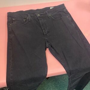 rag & bone Men's Charcoal Relaxed Jeans